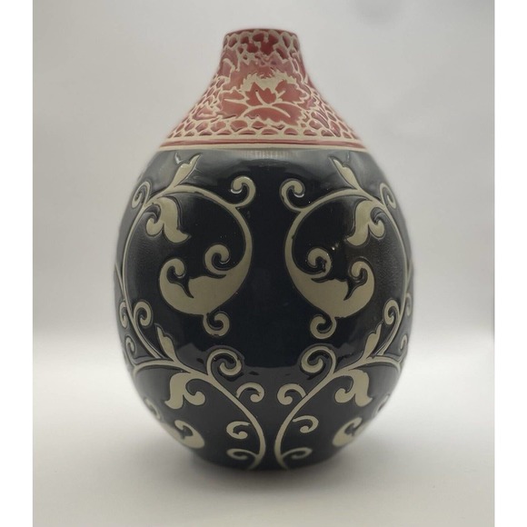 Pier One Imports “ Bohemian Look “ Ceramic Decorative Flower Vase / Container - Picture 4 of 11